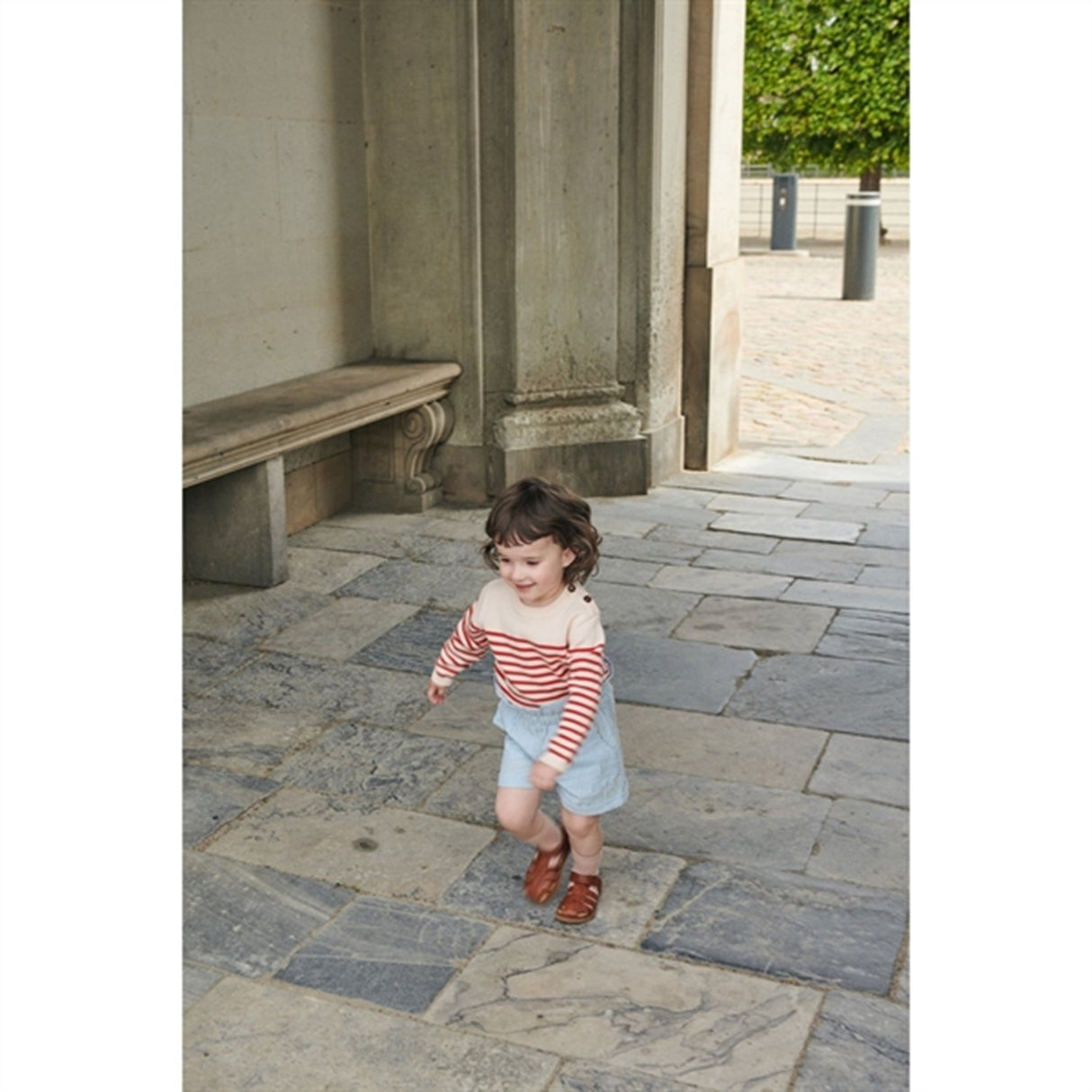 Copenhagen Colors Dusty Rose/Red Comb. Strik Sailor Stribet Sweater