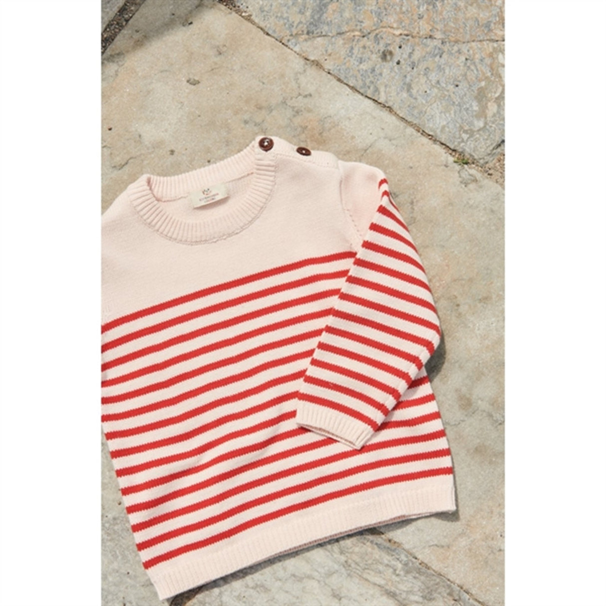 Copenhagen Colors Dusty Rose/Red Comb. Strik Sailor Stribet Sweater