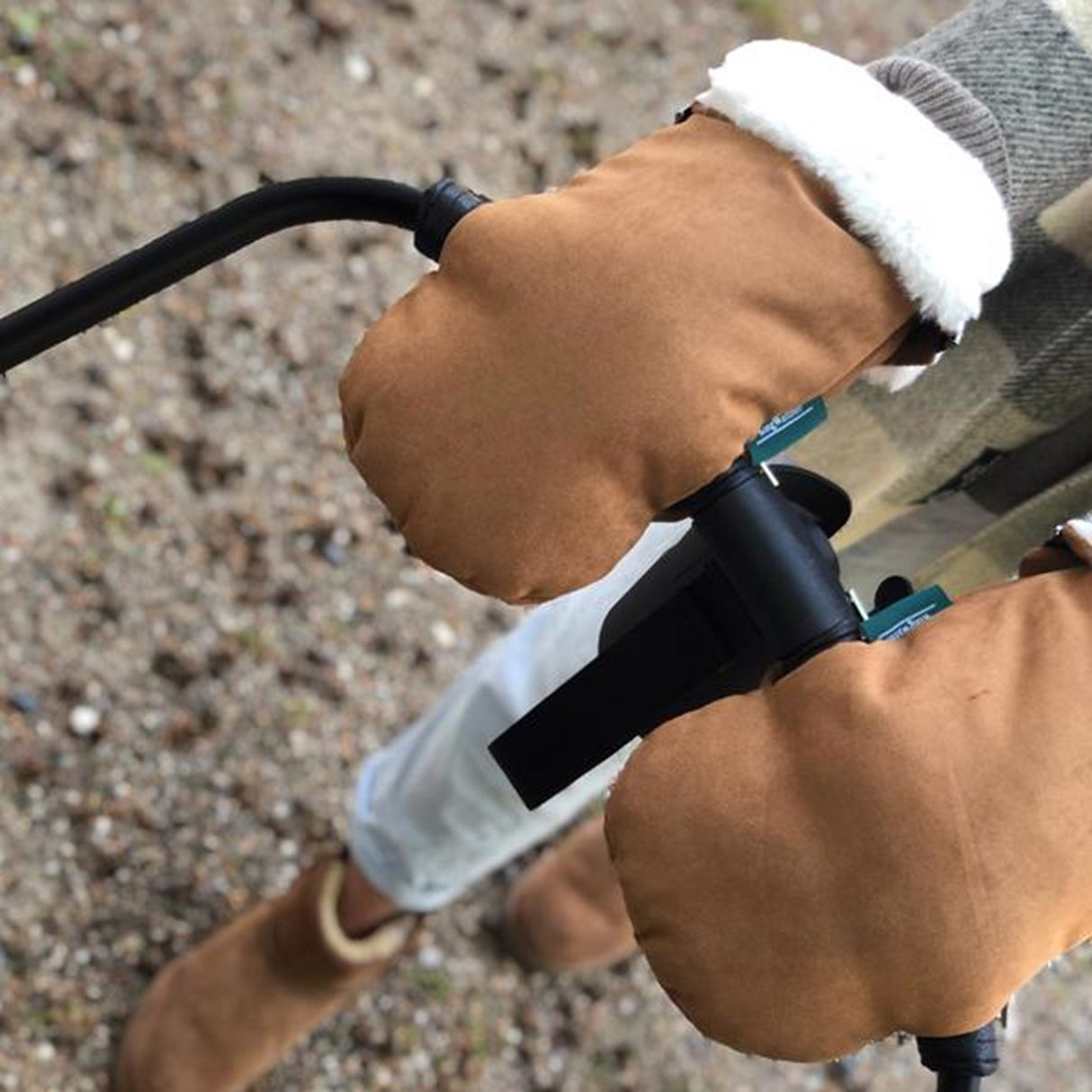 KongWalther Østerbro Barnevogns Handske Faux Brown Bark