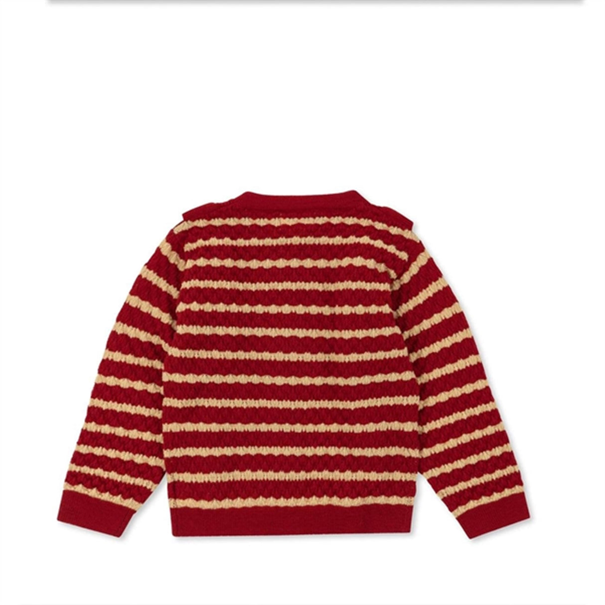 Konges Sløjd Jolly Stripe Cane Strik Frill Uld Cardigan