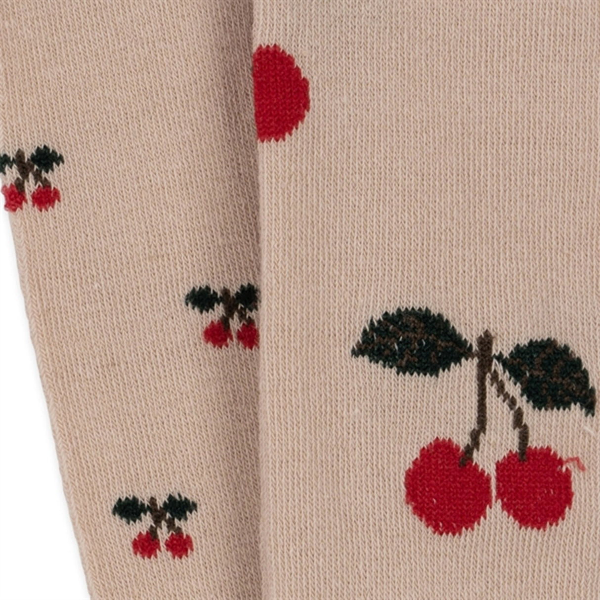 Konges Sløjd Jacquard Strømpebukser 2-pak Big Cherry/Cherry