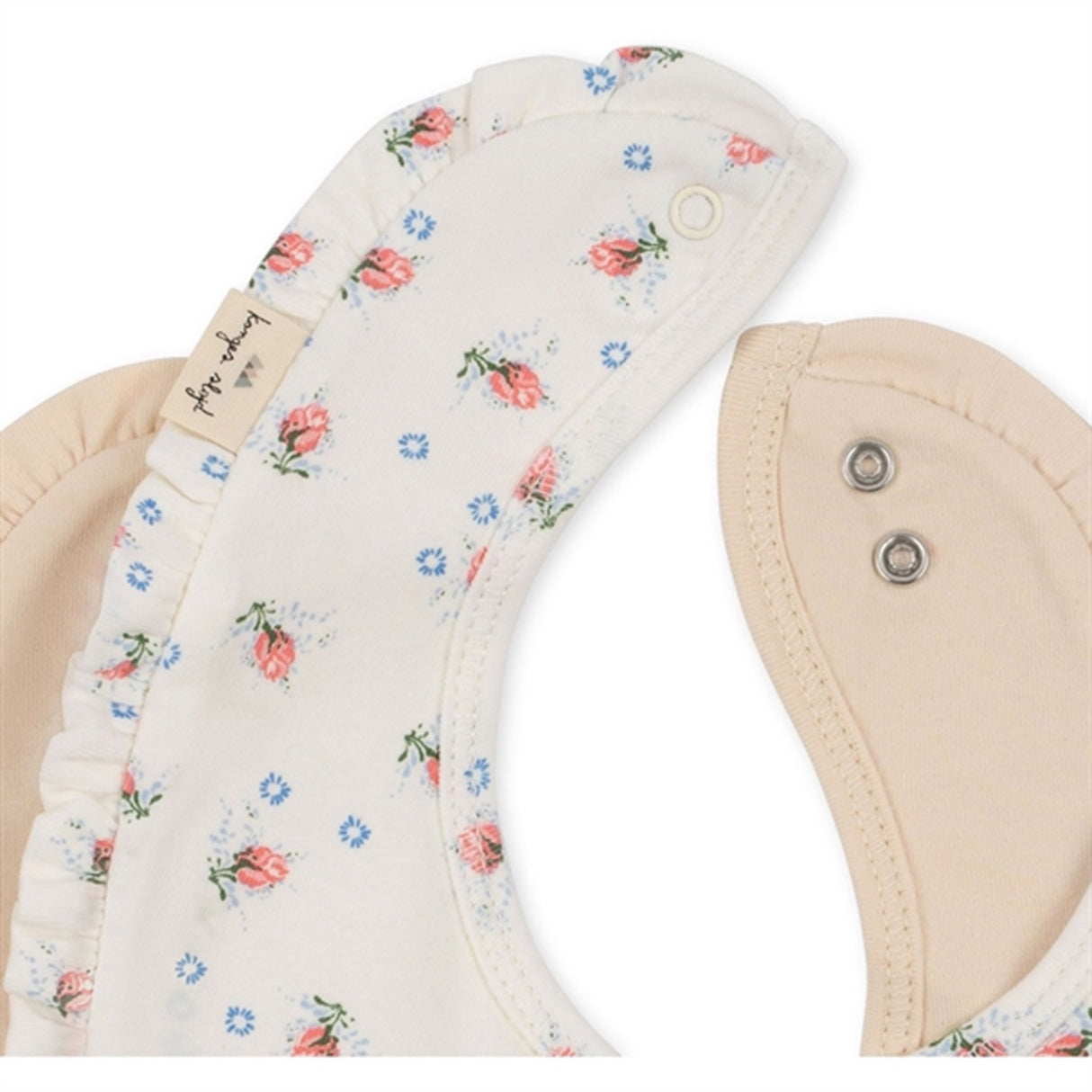 Konges Sløjd Brise Dé Été White/Nouvelle Peach Basic 2-Pak Hagesmæk med Flæser