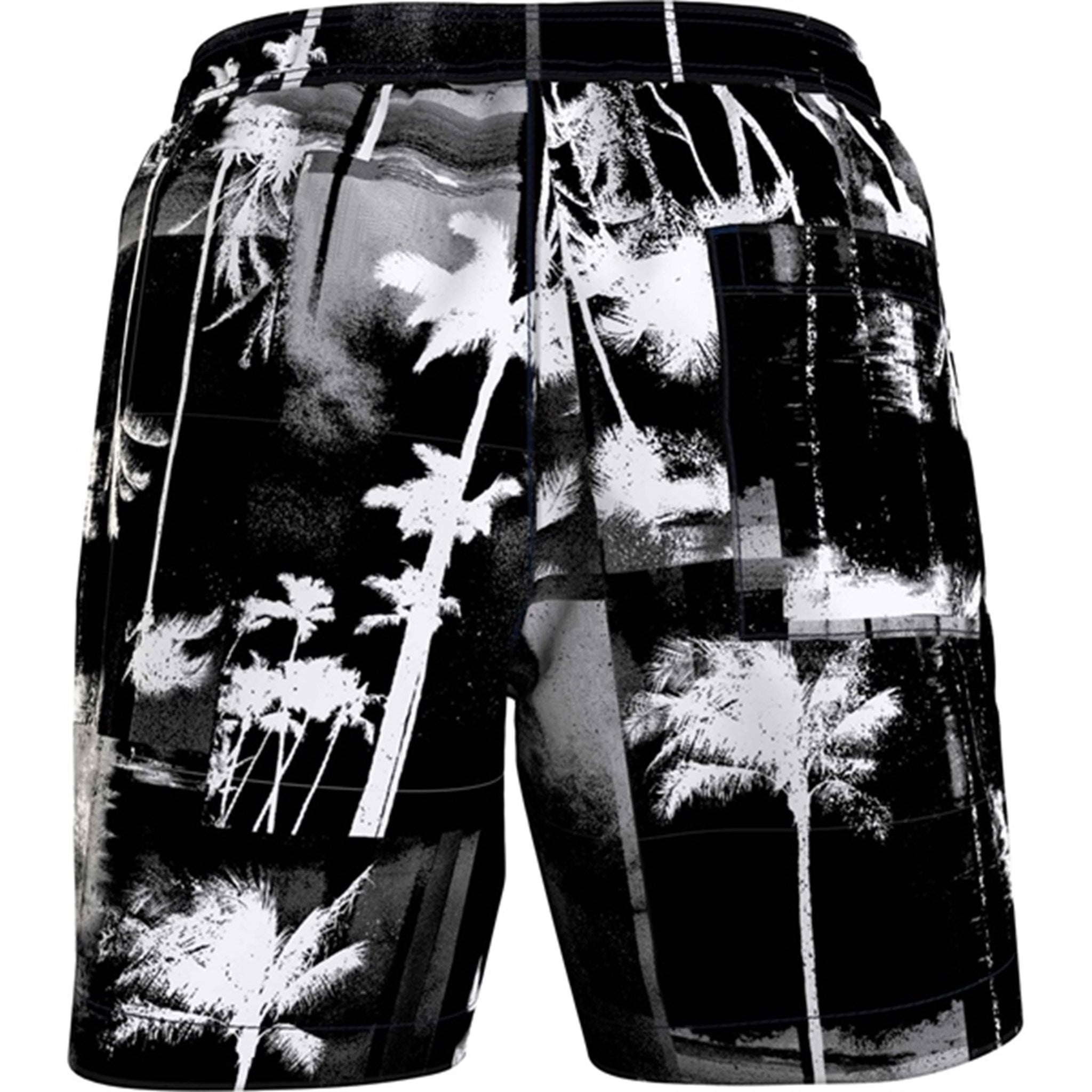 Calvin Klein Medium Drawstring Badehorts Ck Palm Black Aop 5