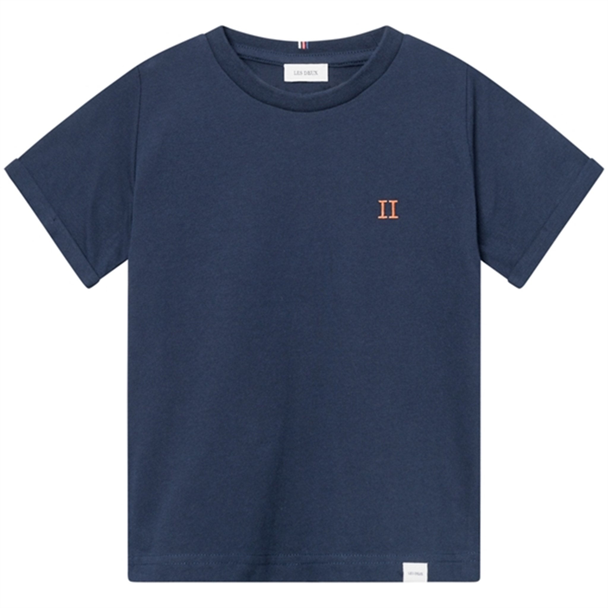 Les Deux Kids Dark Navy/Orange Nørregaard T-Shirt
