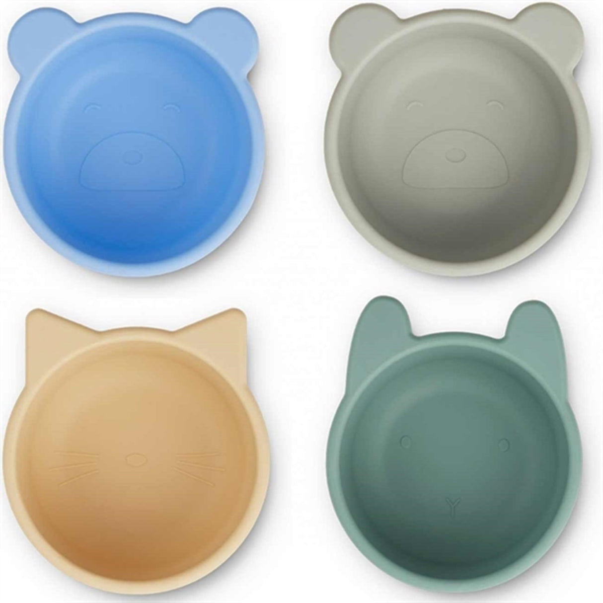 Liewood Malene Silikone Skåle 4-Pak Peppermint Multi Mix