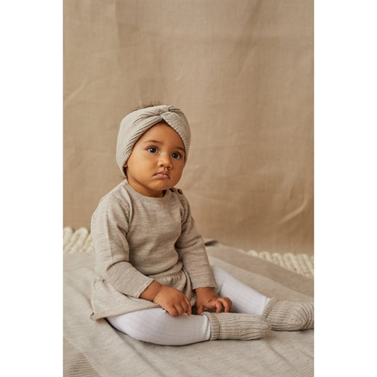 Lillelam Pandebånd Baby Natur Lys Beige