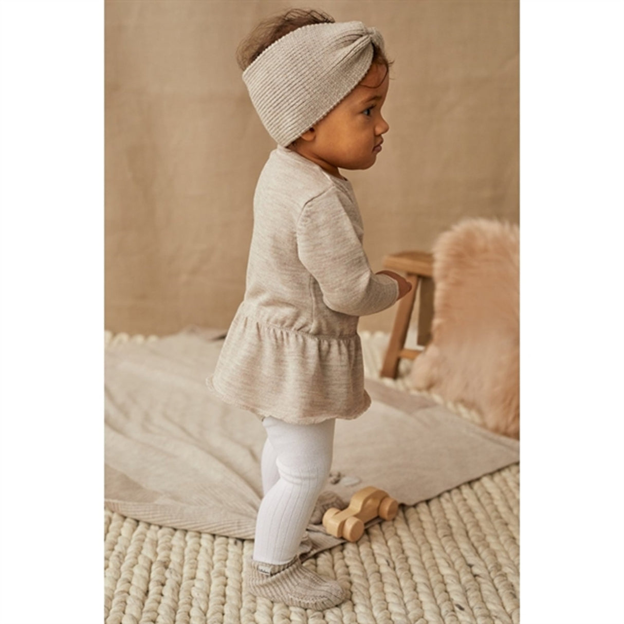 Lillelam Pandebånd Baby Natur Lys Beige