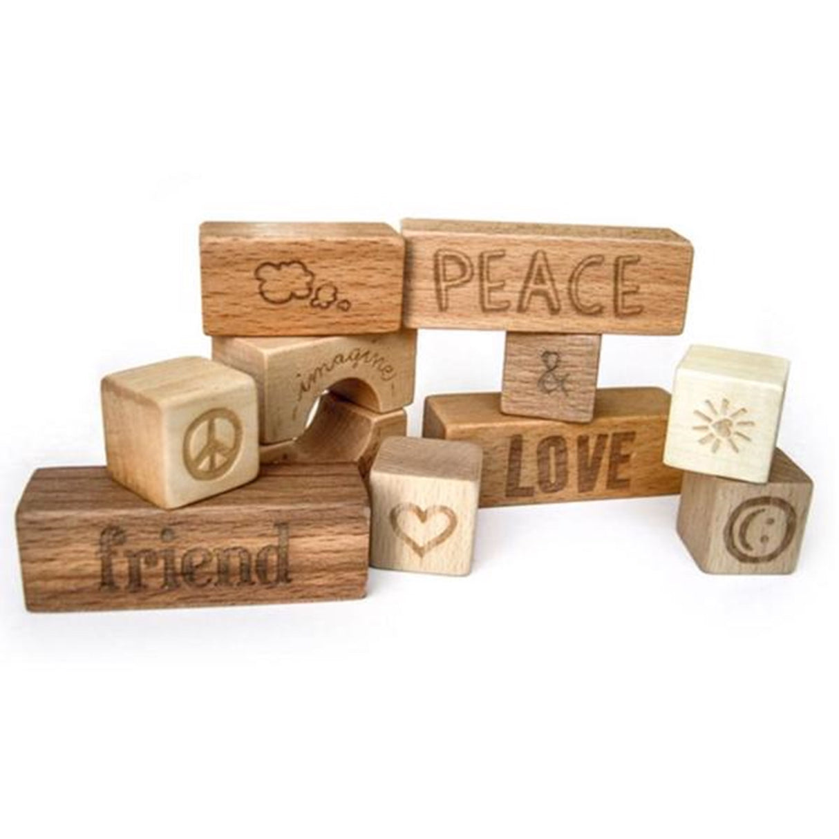 Wooden Story Blocks Peace&Love (29stk.)
