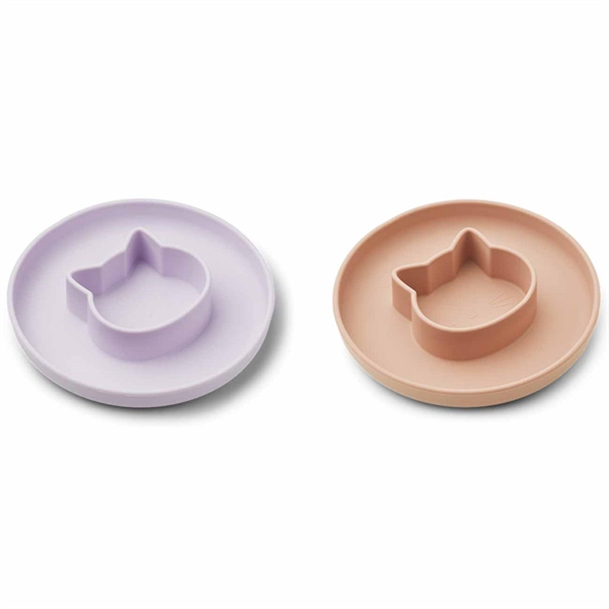 Liewood Gordon Silicone Tallerken 2-pak Cat Light Lavender Rose Mix