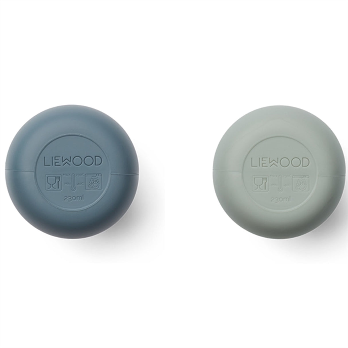 Liewood Ellis Sippy Silicone Kop 2-Pak Whale Blue/Dove Blue Mix