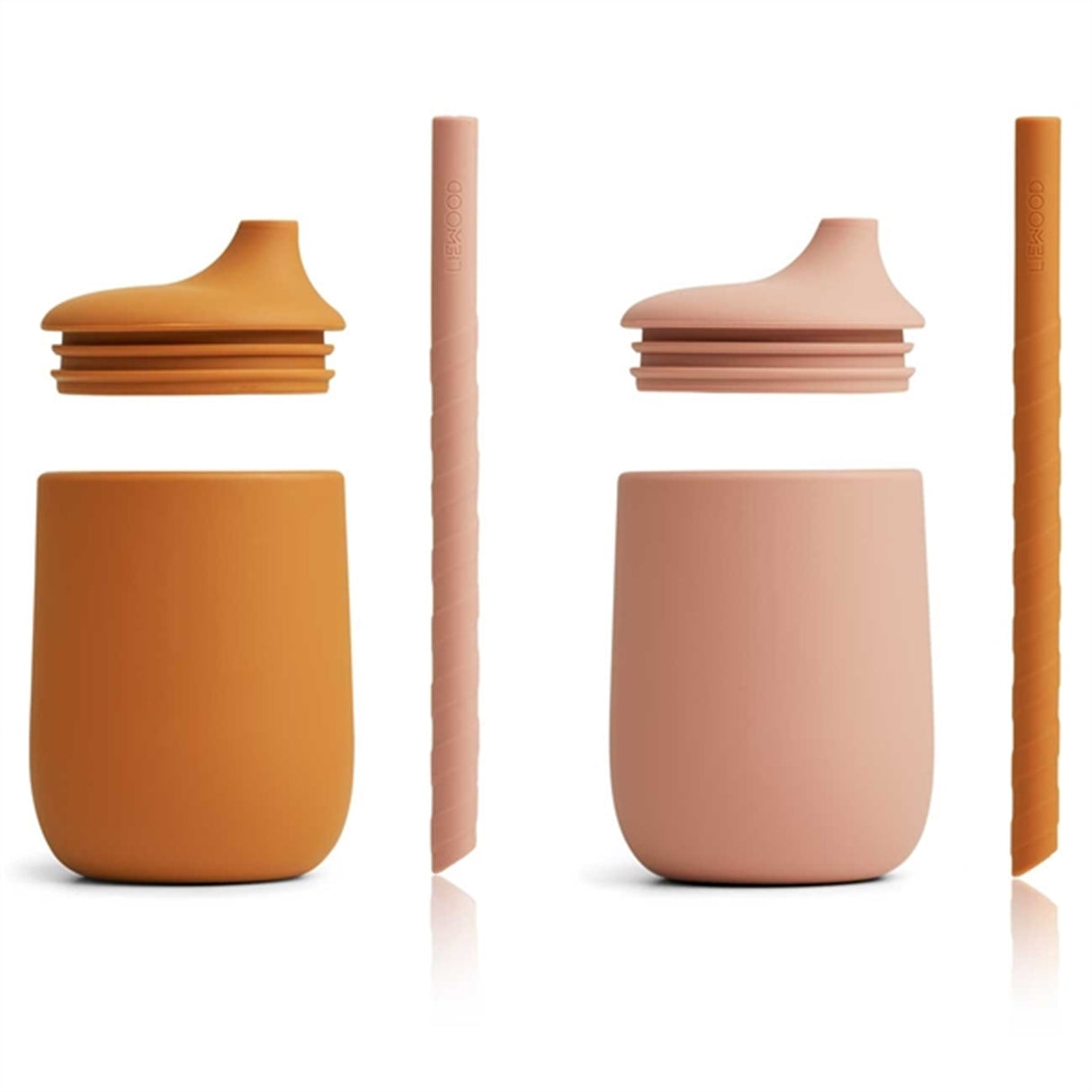 Liewood Ellis Sippy Silicone Kop 2-Pak Dark Rose/Mustard Mix