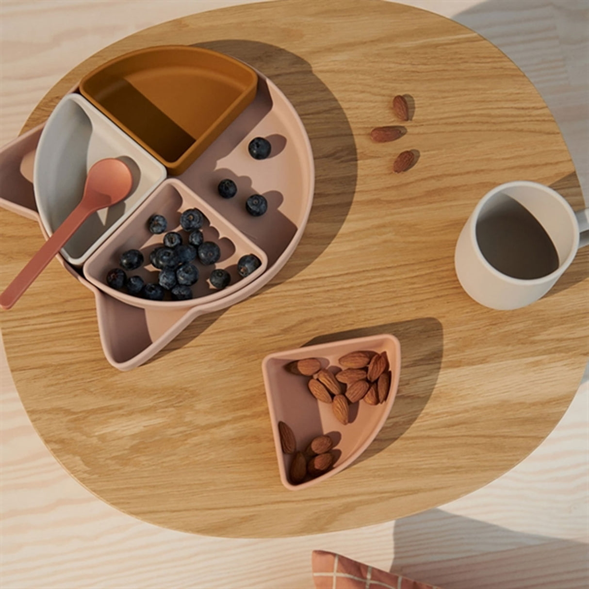 Liewood Arne Silikone Opdelt Tallerken Cat Rose Multi Mix