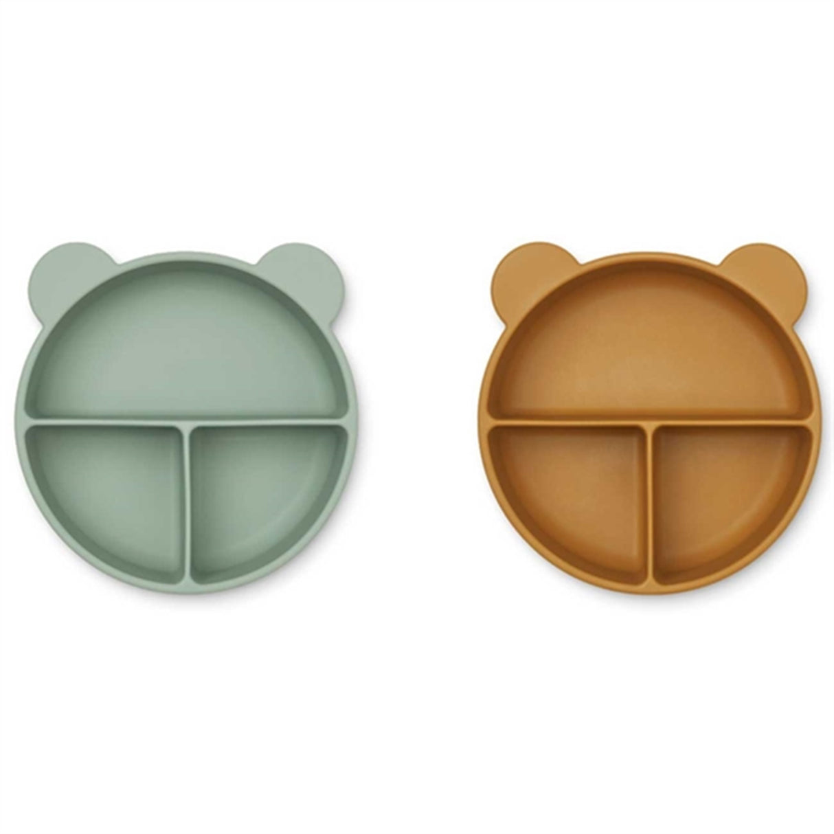 Liewood Connie Silicone Opdelte Skåle 2-pak Peppermint Golden Caramel Mix