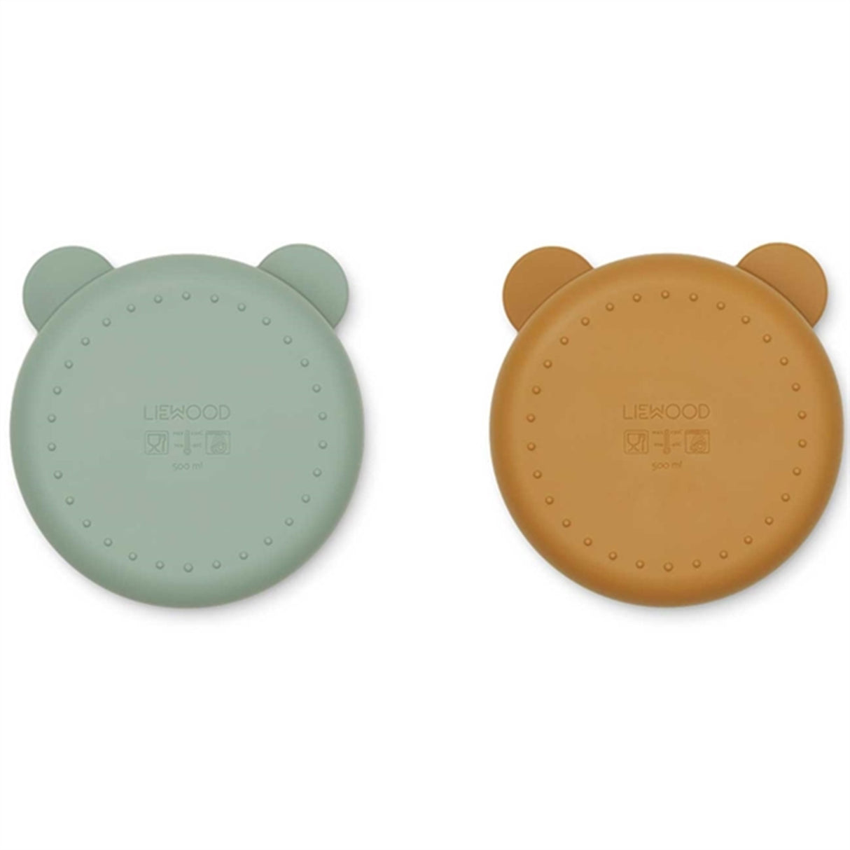 Liewood Connie Silicone Opdelte Skåle 2-pak Peppermint Golden Caramel Mix