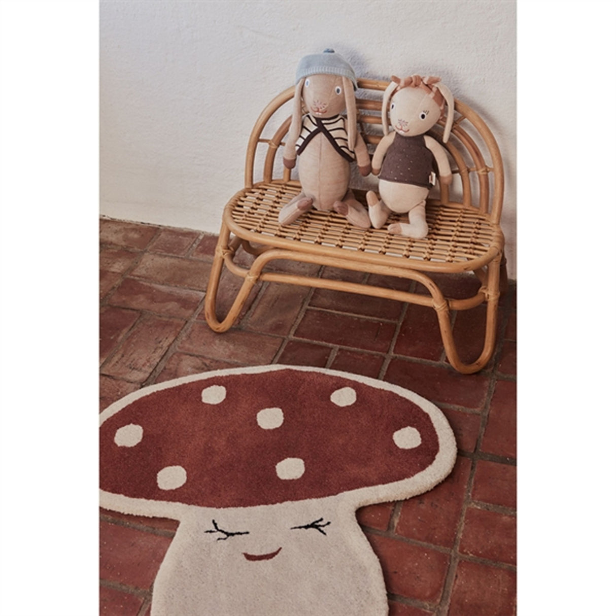 OYOY Malle Mushroom Rug Rød
