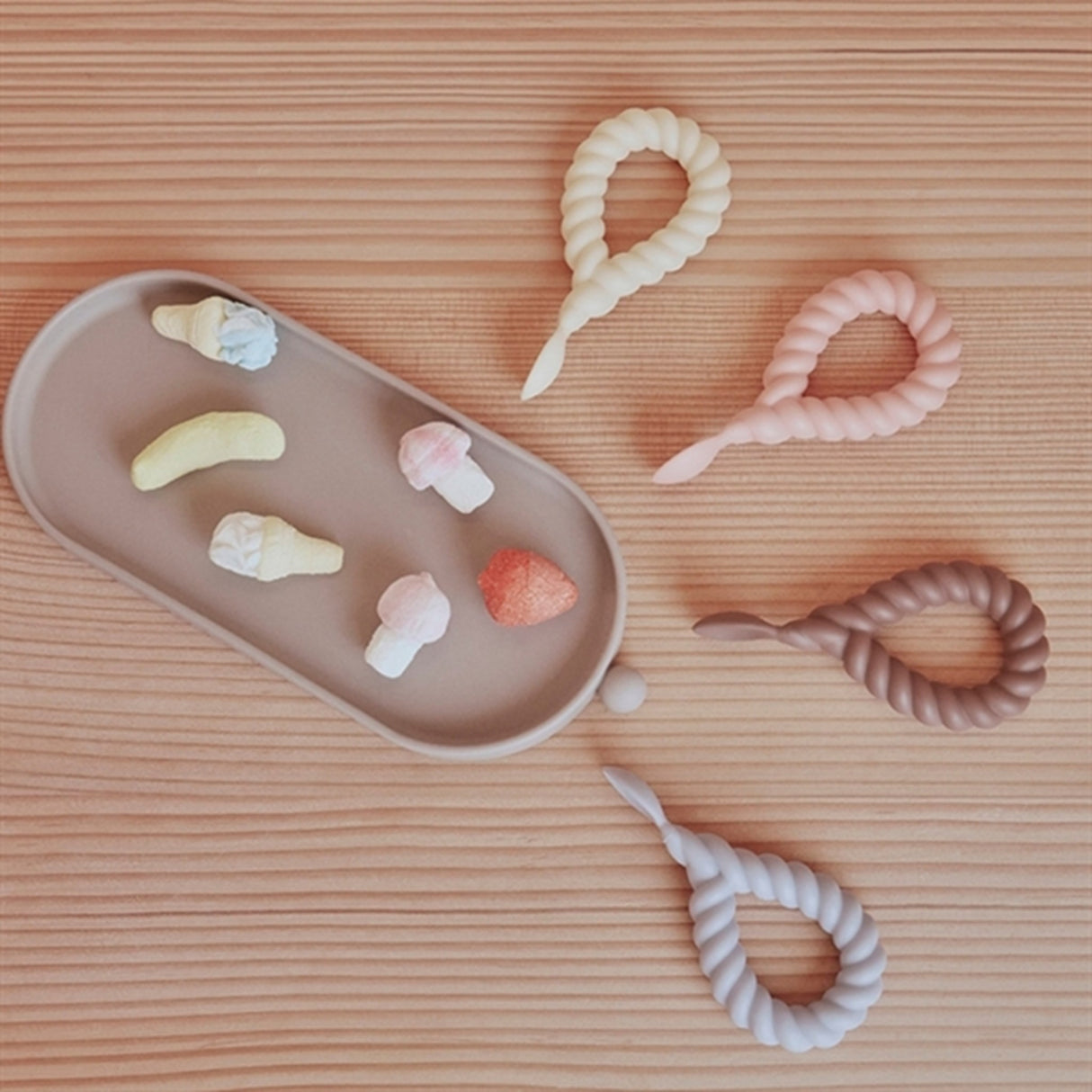 OYOY Mellow Skeer 2-pak Dusty Blue/Choko