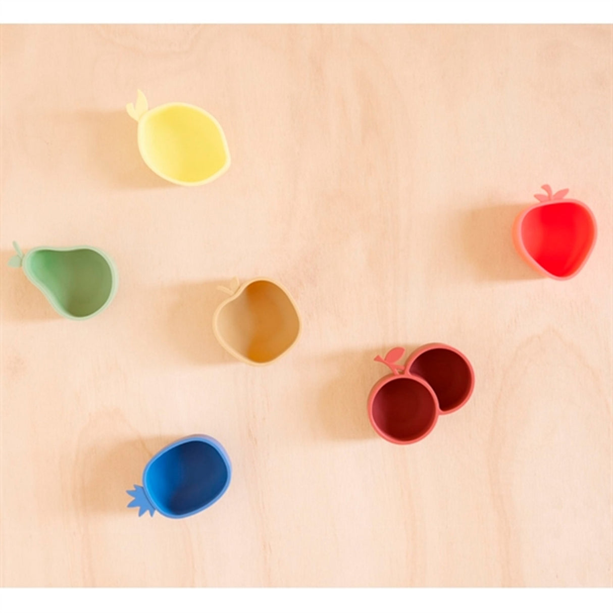 OYOY Yummy Snack Skåle 2-pak Strawberry & Cherry Cherry Red/Nutmeg