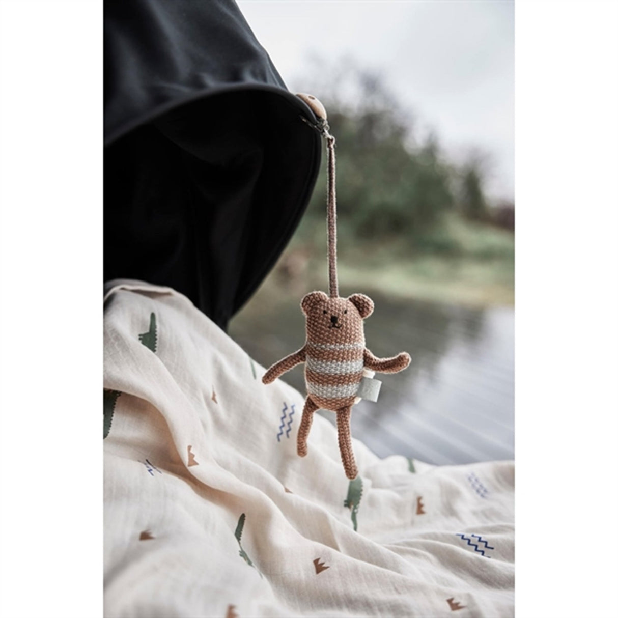 OYOY Crocodile Muslin Stofble 2-pak Beige / Olive Green