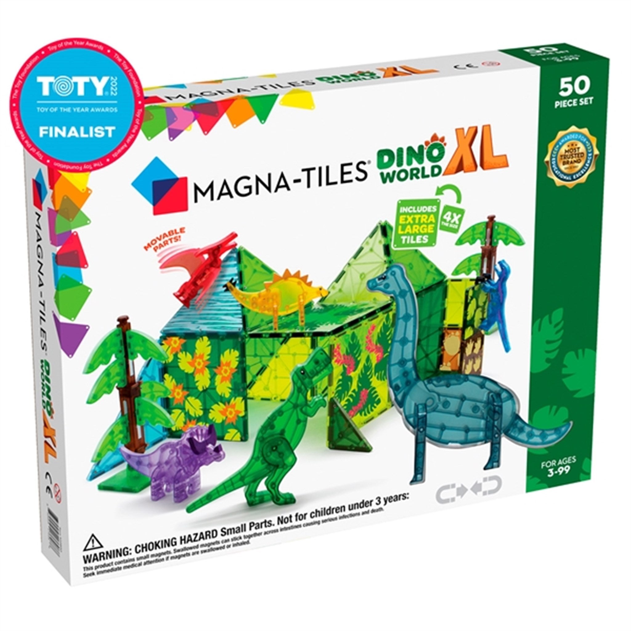 Magna-Tiles® Dino World XL - Magnetsæt 50 Dele
