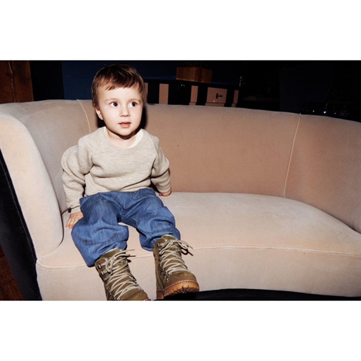 Copenhagen Colors Pale Cream Melange Merino Classic Rib Bluse