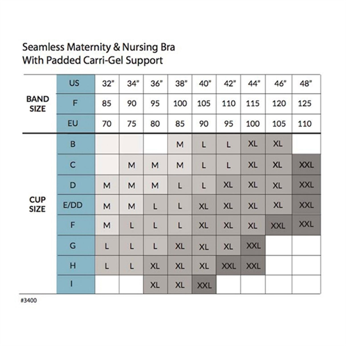 Carriwell Graviditets- og Amme-BH m. Indlæg og Carri-Gel Sort
