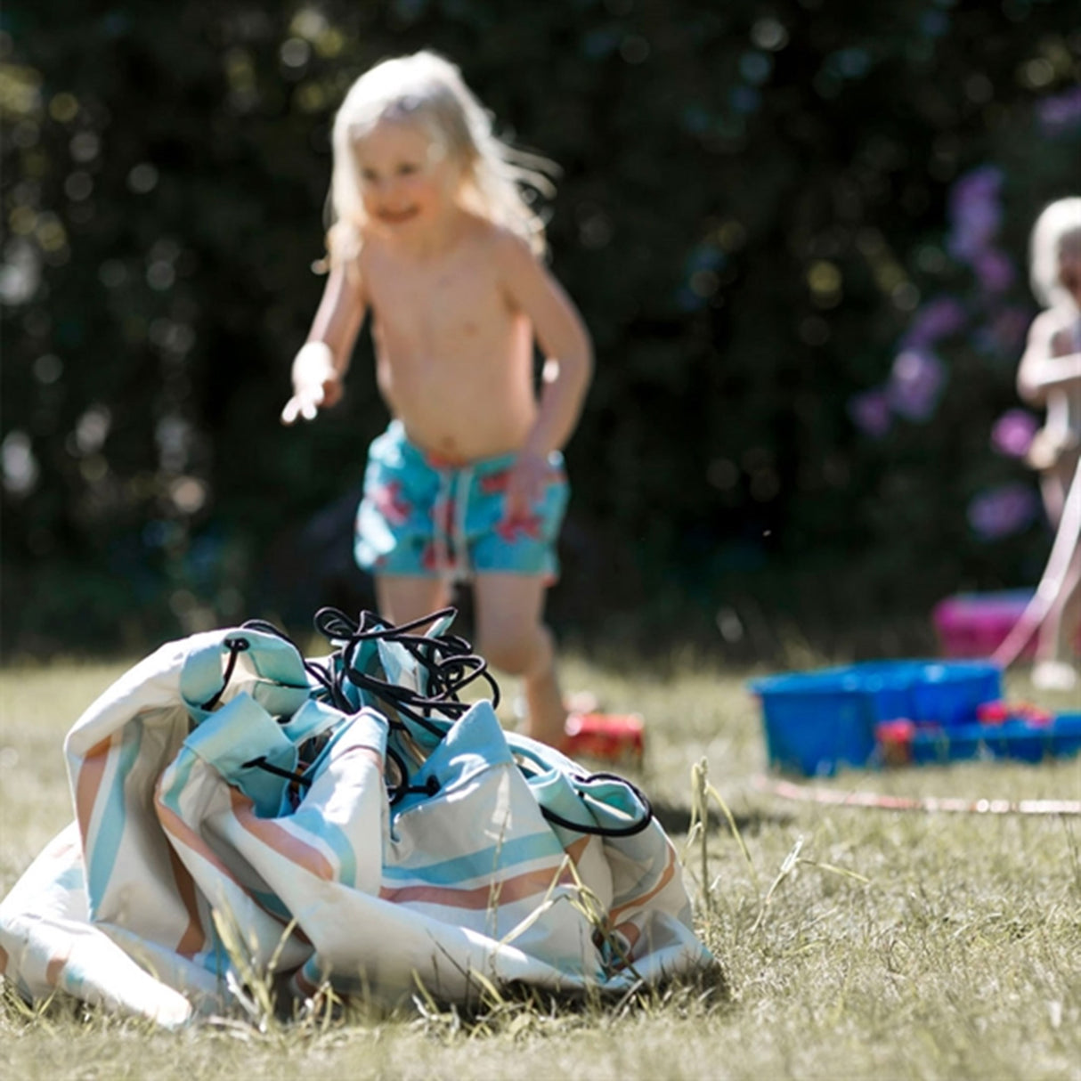 Play&Go 2-i-1 Legetæppe Outdoor Stripes