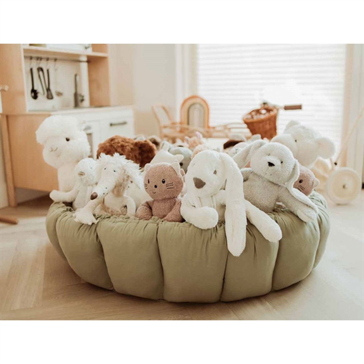 Play&Go 3-i-1 Legetæppe Organic Bloom Meadow Green