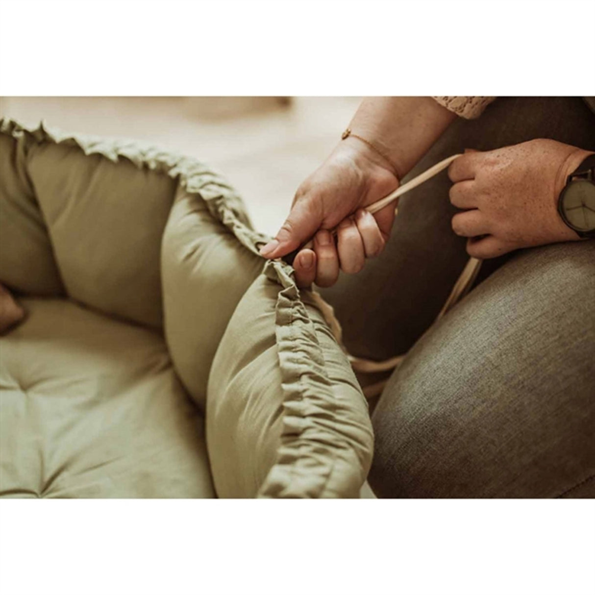 Play&Go 3-i-1 Legetæppe Organic Bloom Meadow Green