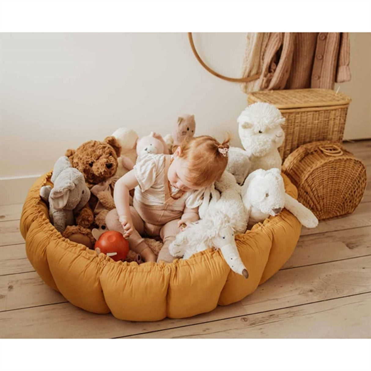 Play&Go 3-i-1 Legetæppe Organic Bloom Mustard