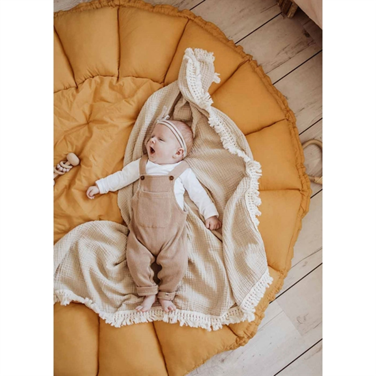 Play&Go 3-i-1 Legetæppe Organic Bloom Mustard