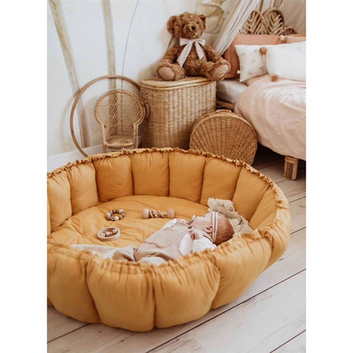 Play&Go 3-i-1 Legetæppe Organic Bloom Mustard