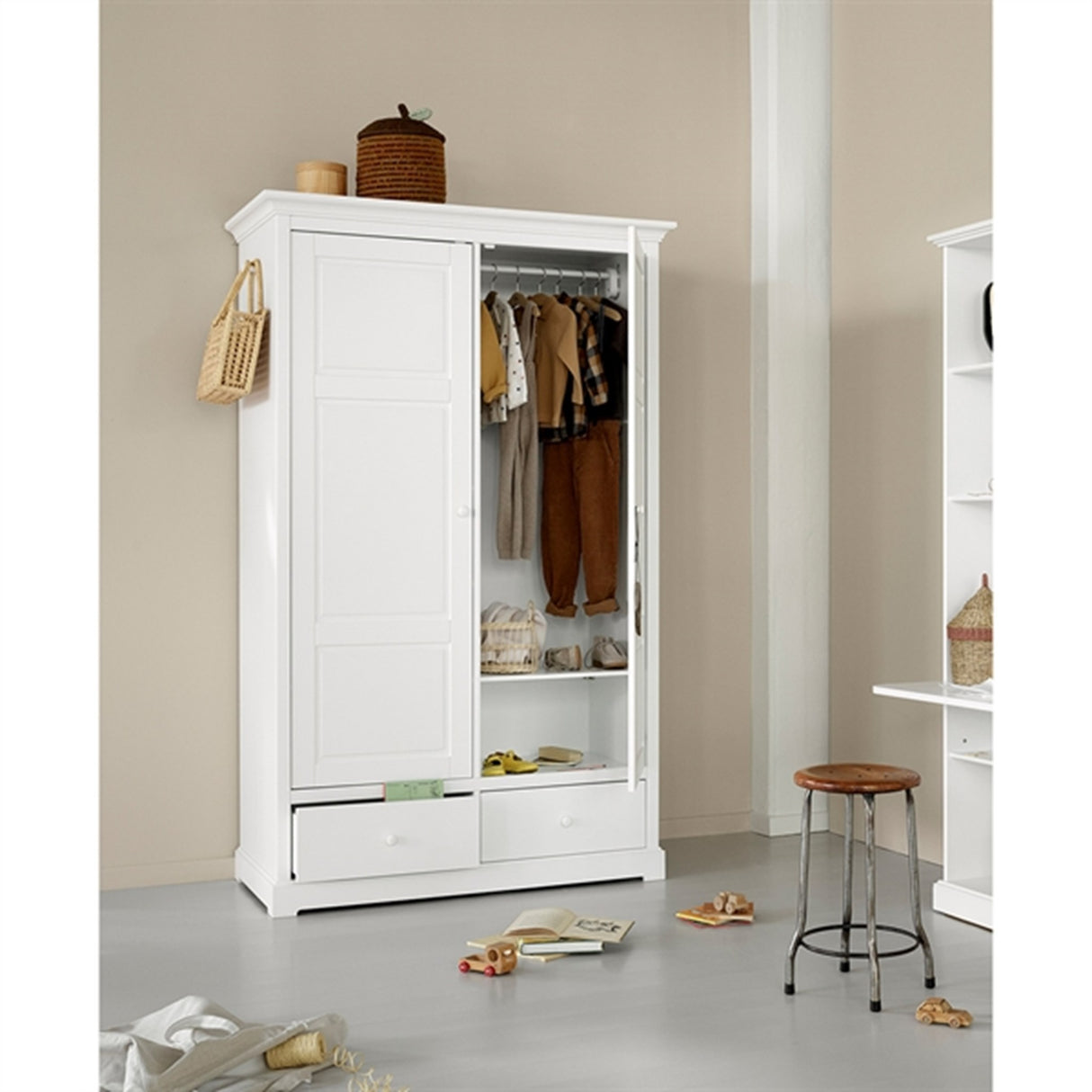Oliver Furniture Seaside Klædeskab 2 Døre Hvid