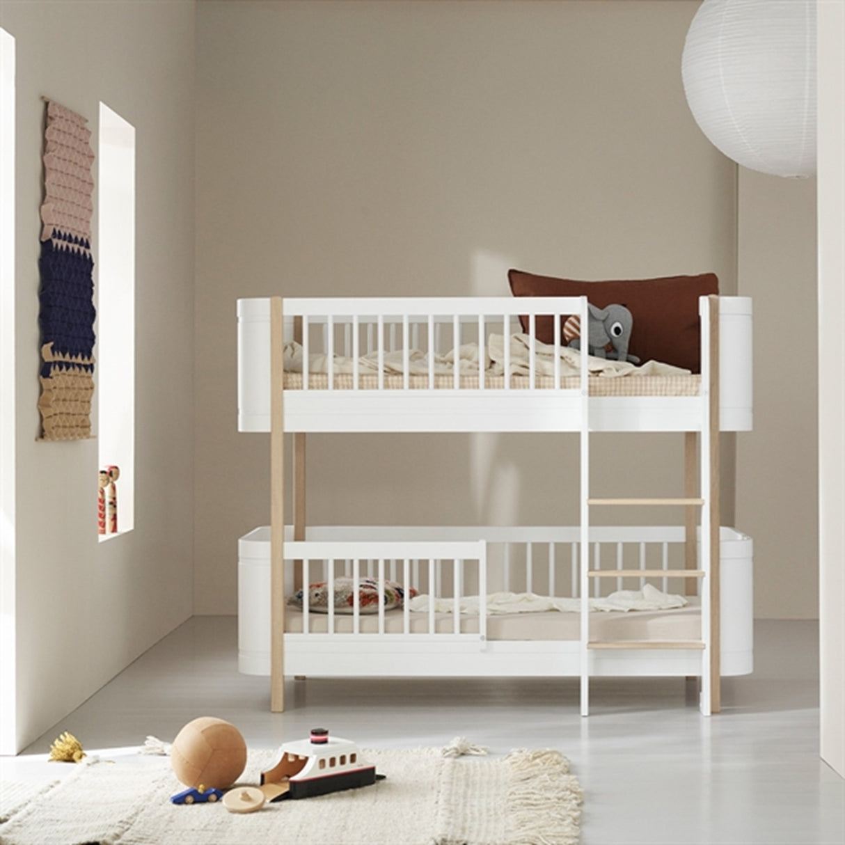 Oliver Furniture Wood Mini+ Køjeseng Hvid/Eg