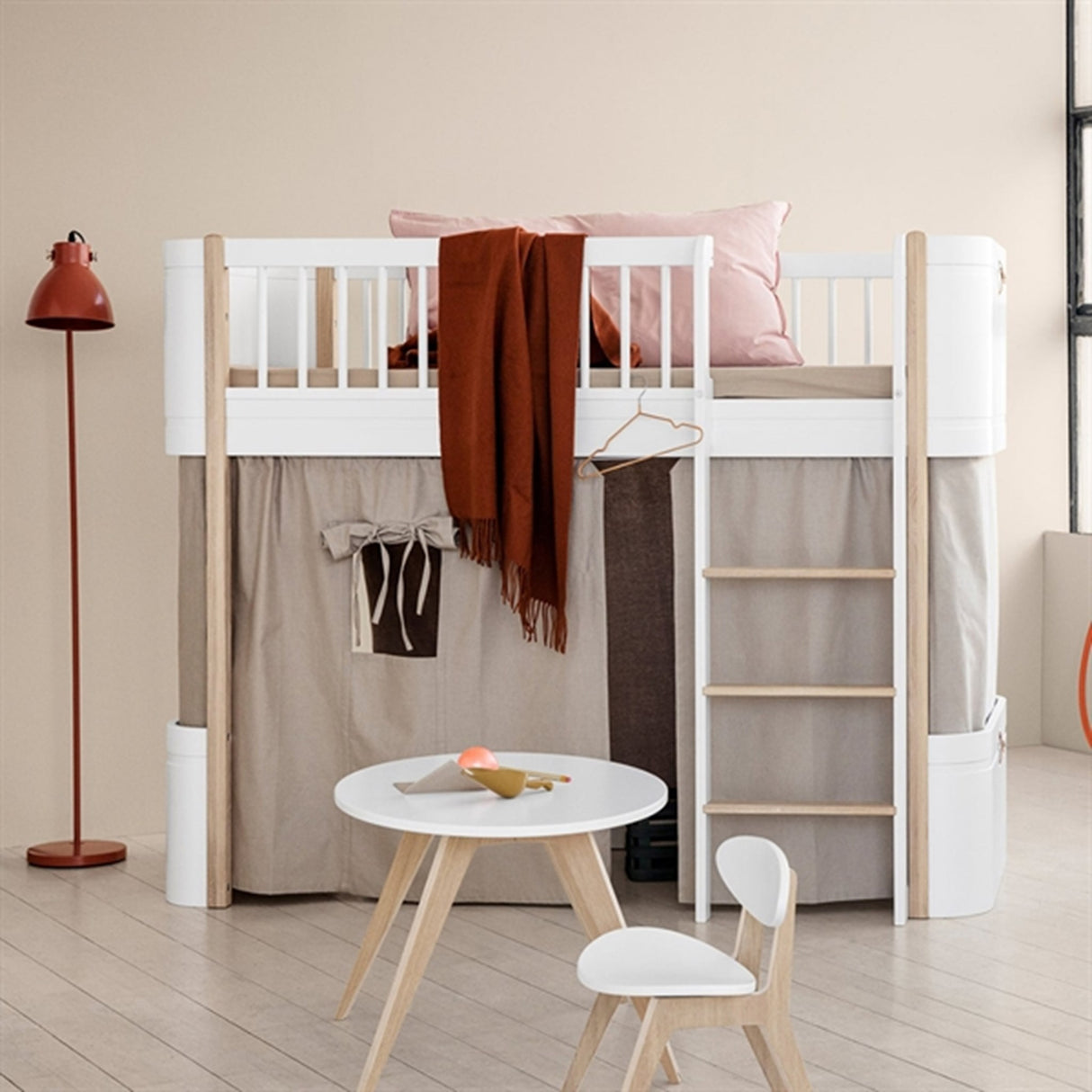 Oliver Furniture Wood Mini+ Forhæng til Halvhøj Seng Natur