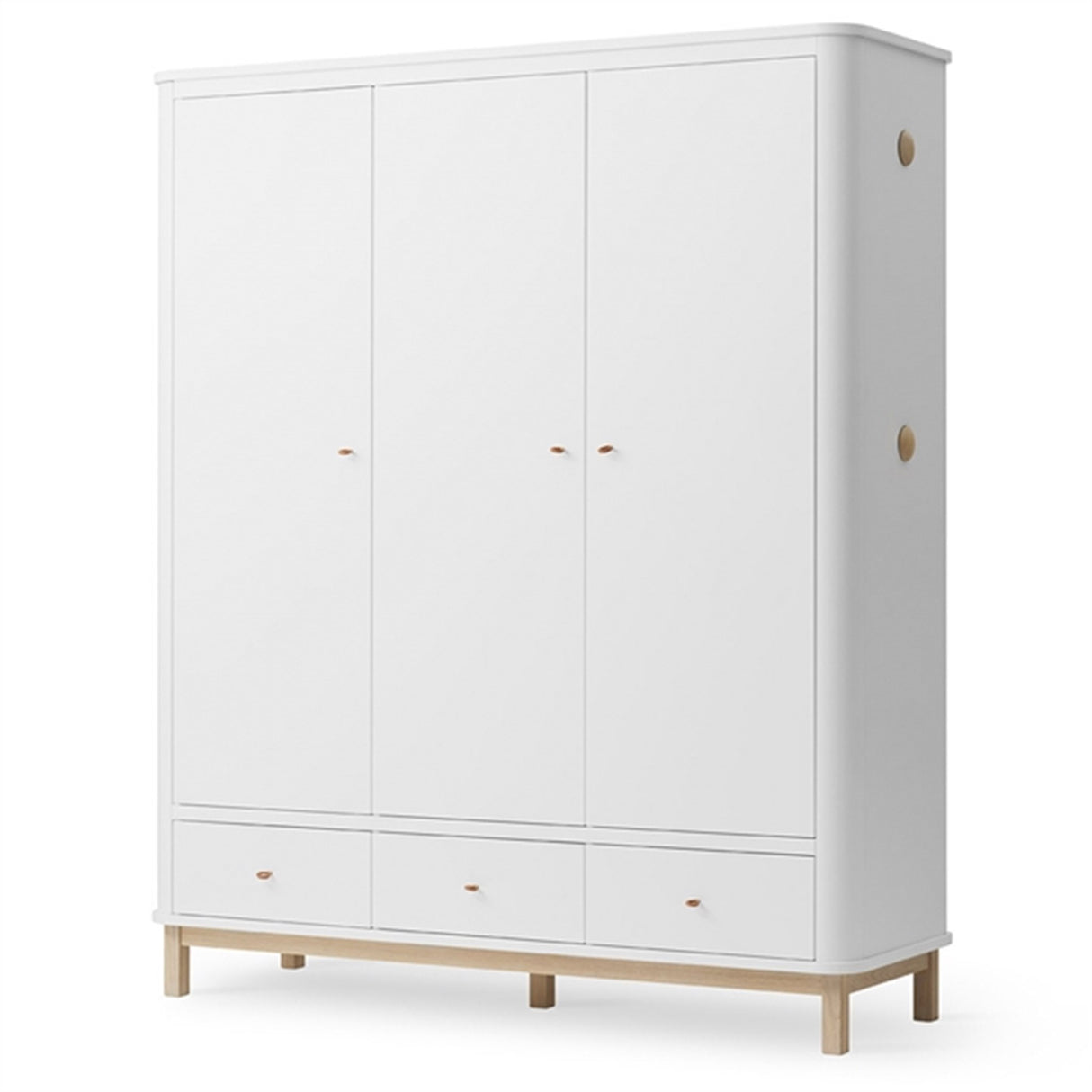 Oliver Furniture Wood Klædeskab 3 Døre Hvid/Eg