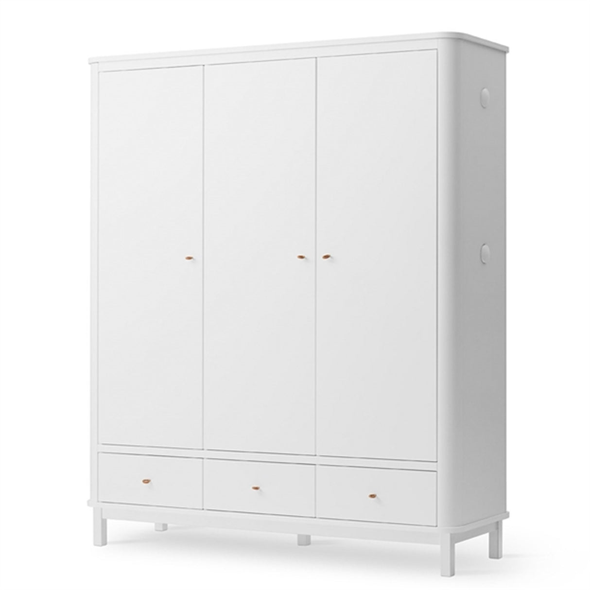 Oliver Furniture Wood Klædeskab 3 Døre Hvid