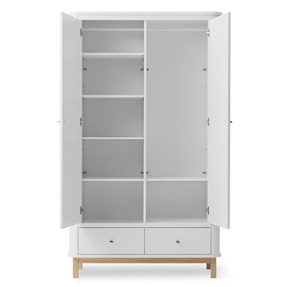 Oliver Furniture Wood Klædeskab 2 Døre Hvid/Eg