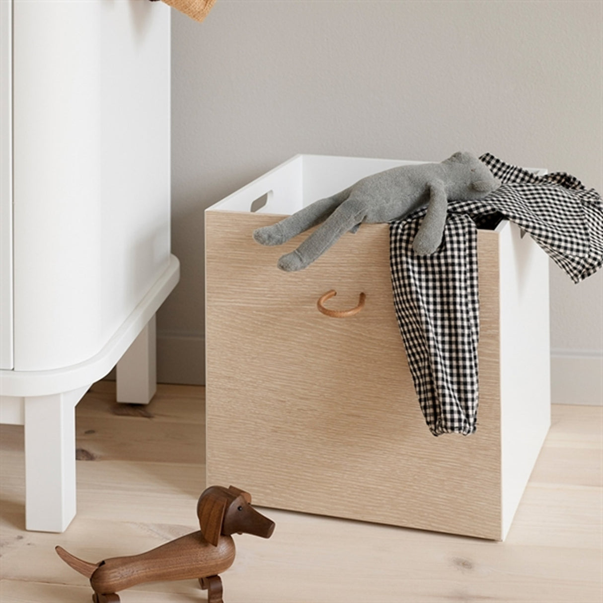 Oliver Furniture Wood Opbevaringskasser 2 stk. Hvid/Eg