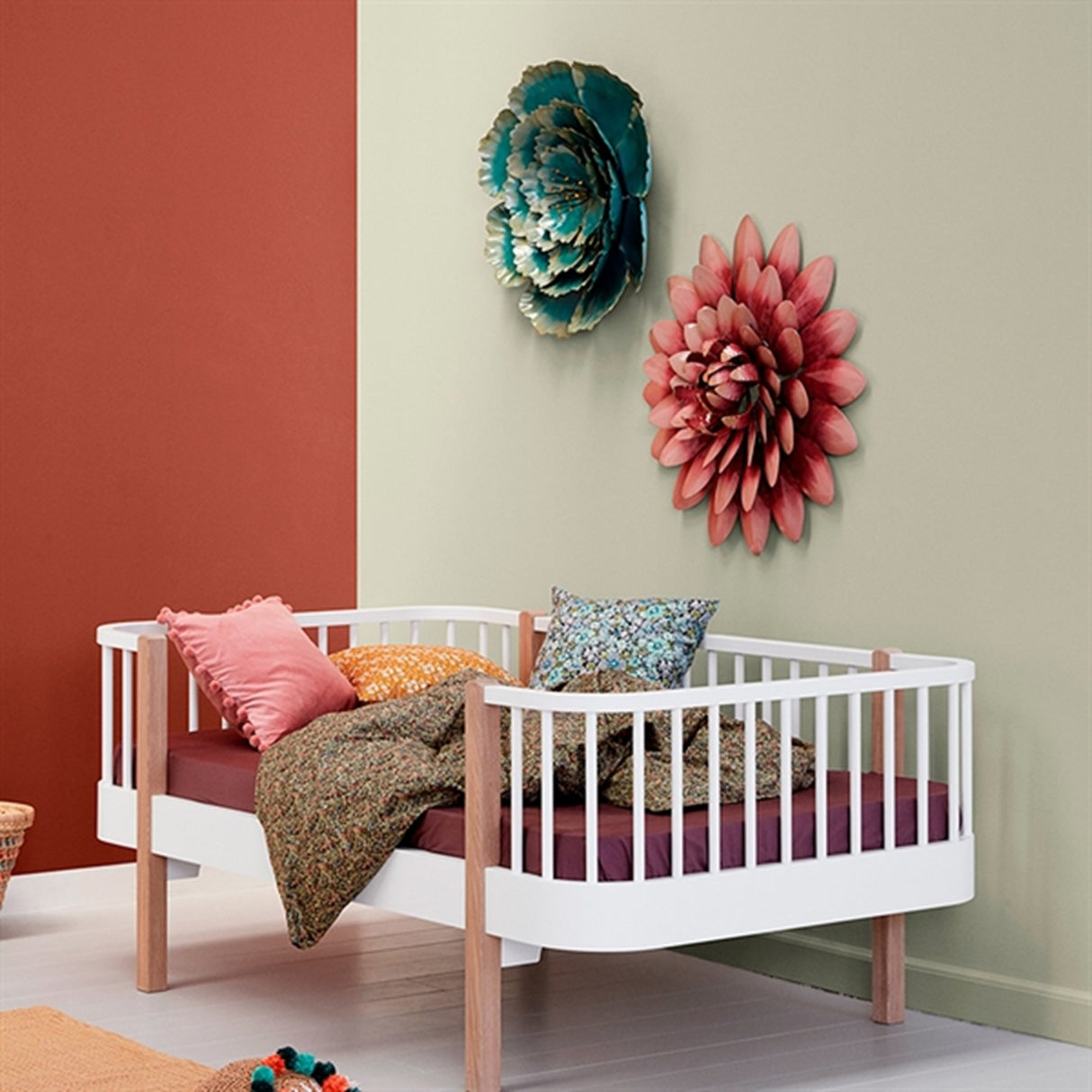 Oliver Furniture Wood Junior Sofaseng Hvid/Eg