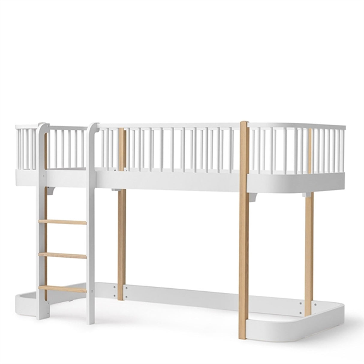 Oliver Furniture Wood Halvhøj Seng Hvid/Eg