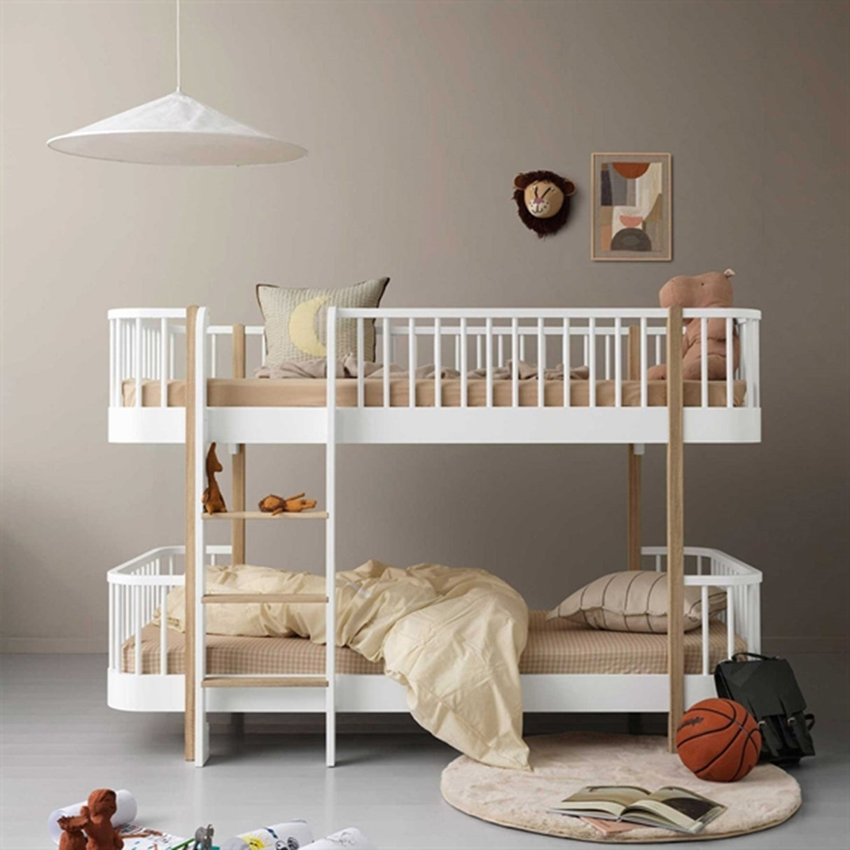 Oliver Furniture Wood Halvhøj Køjeseng Hvid/Eg