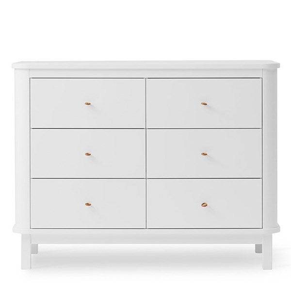 Oliver Furniture Wood Kommode m. 6 Skuffer Hvid