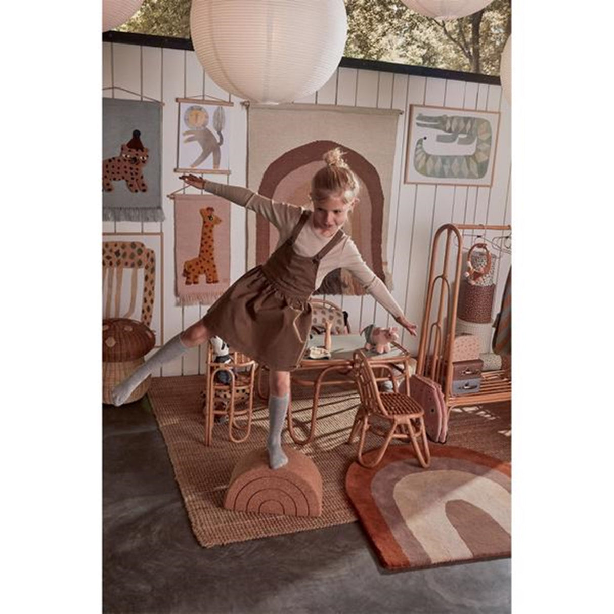 OYOY Regnbue Gulvtæppe Choko