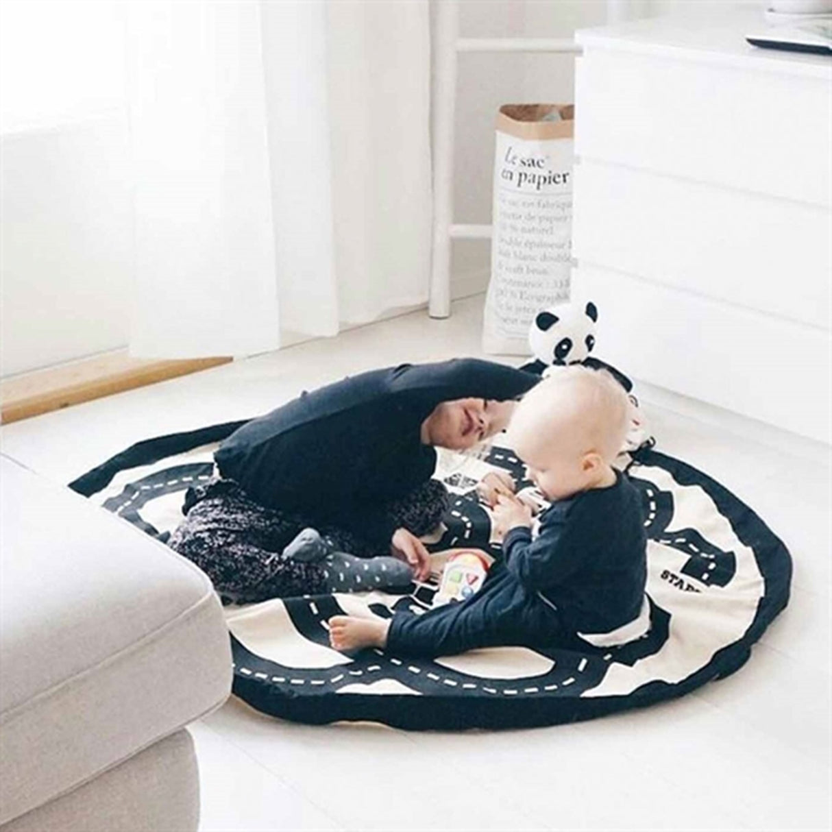 Play&Go 2-i-1 Legetæppe Roadmap/Thunderbolt