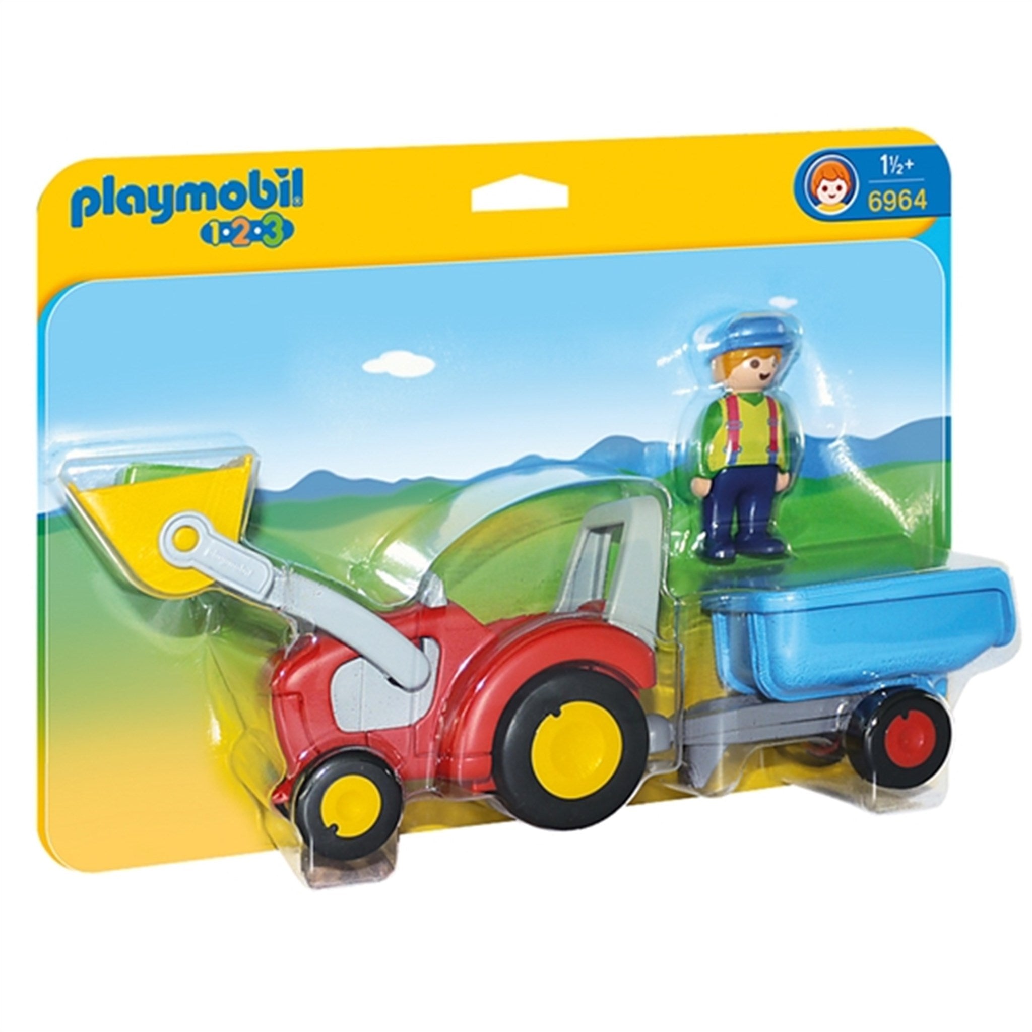 Playmobil® 1.2.3 - Landmand med Traktor og Anhænger