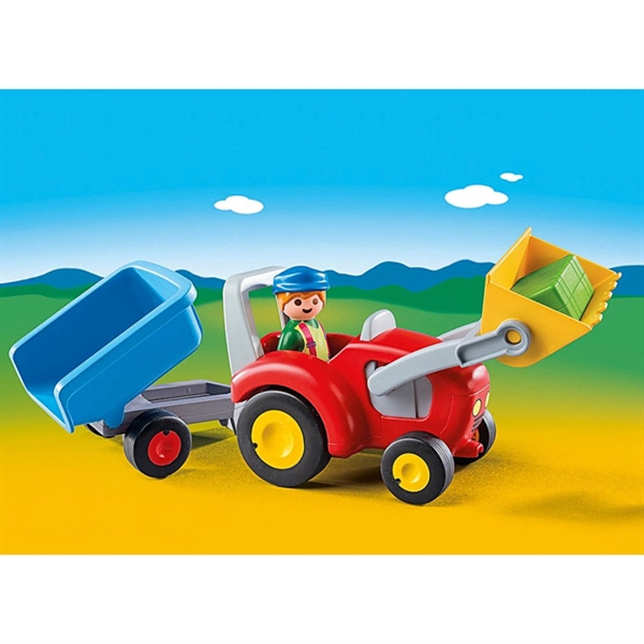 Playmobil® 1.2.3 - Landmand med Traktor og Anhænger 2