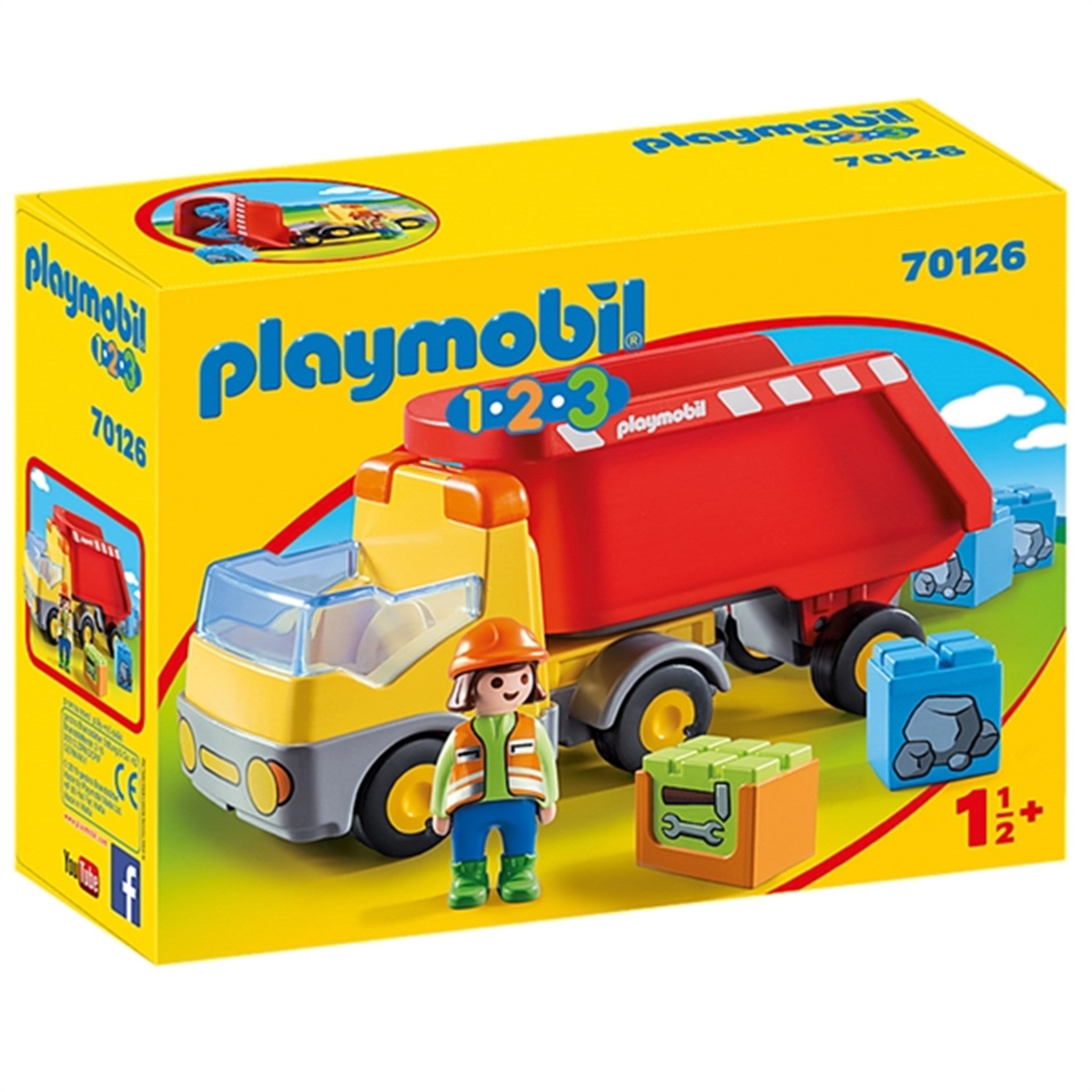 Playmobil® 1.2.3 - Lastbil med Vippelad