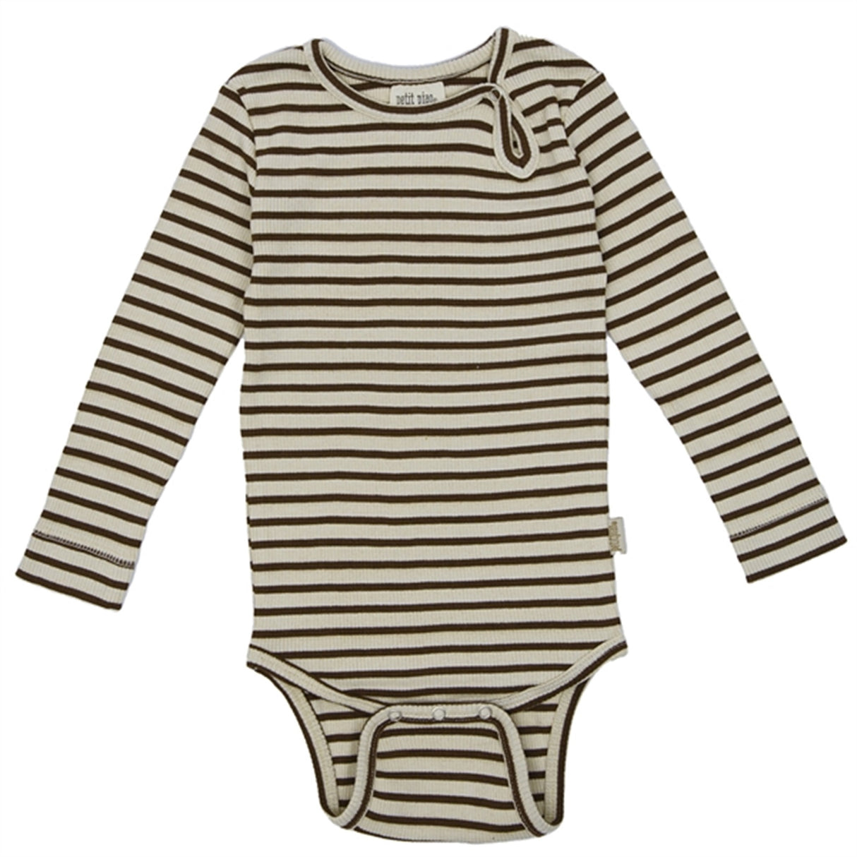 Petit Piao French Roast/Tapioka Modal Striped Body