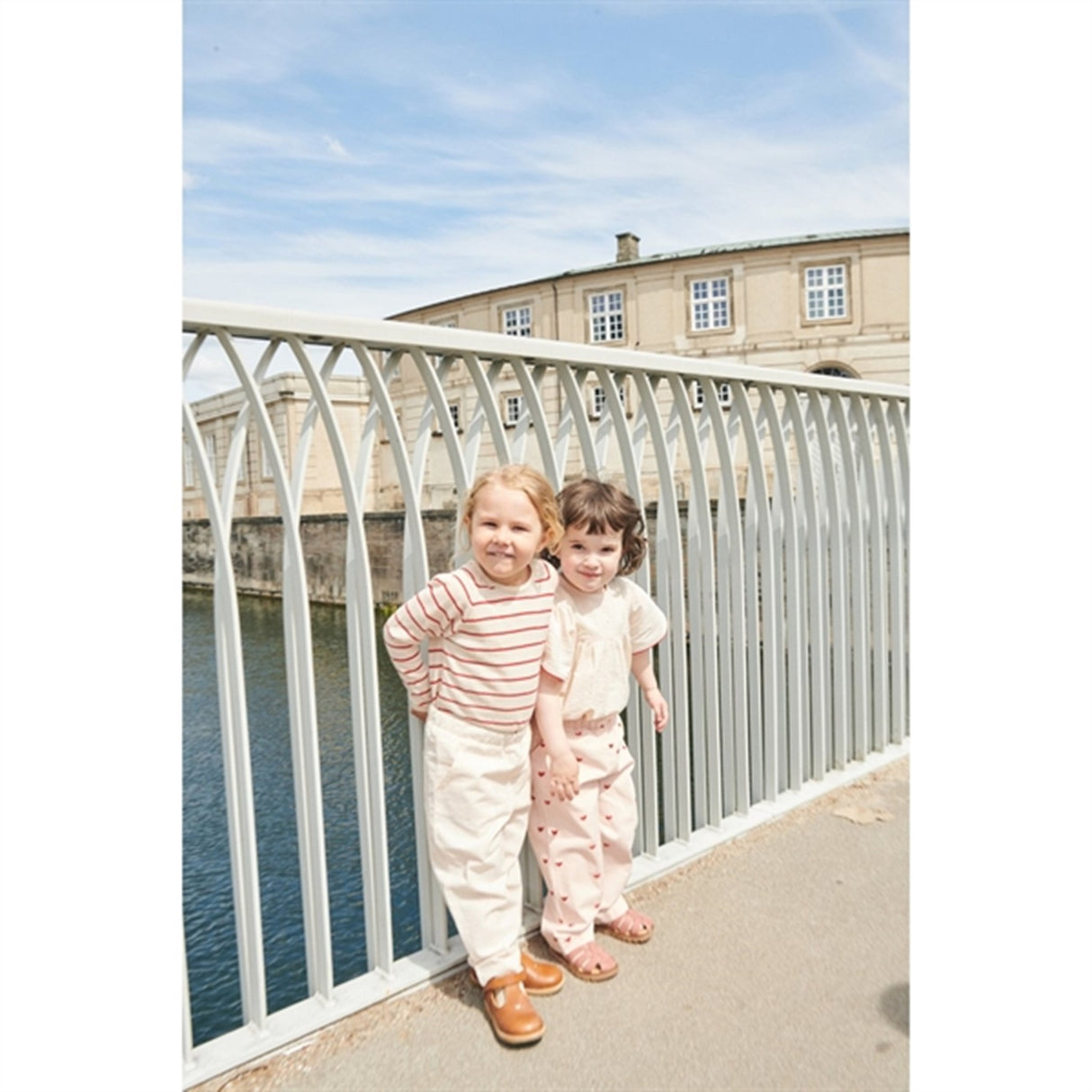 Copenhagen Colors Dusty Rose W Cream Stripe Seersucker Bukser