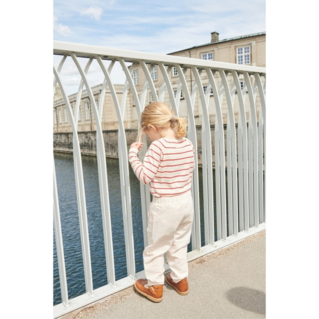 Copenhagen Colors Dusty Rose W Cream Stripe Seersucker Bukser